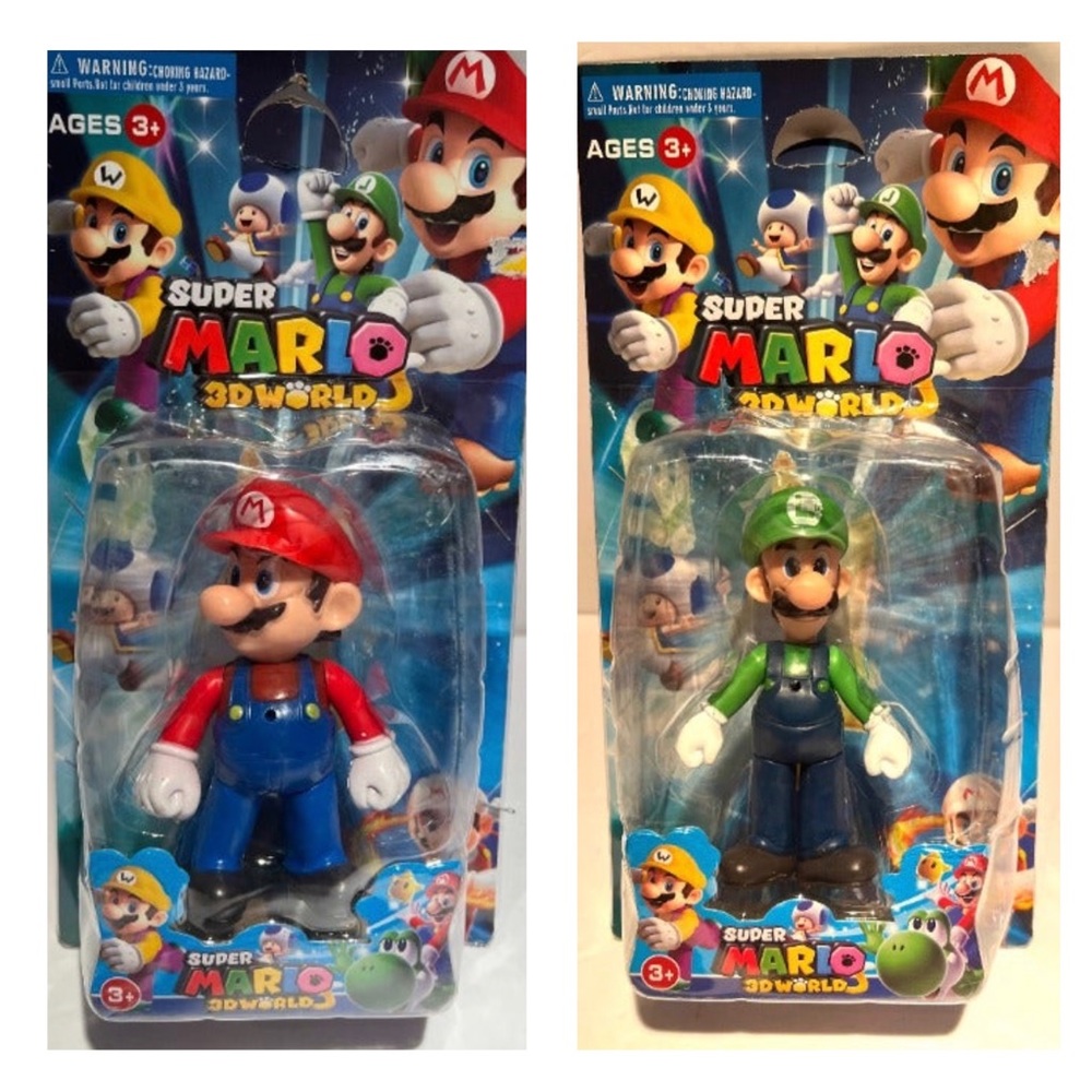 Two Super Mario 3D World Figure NEW
